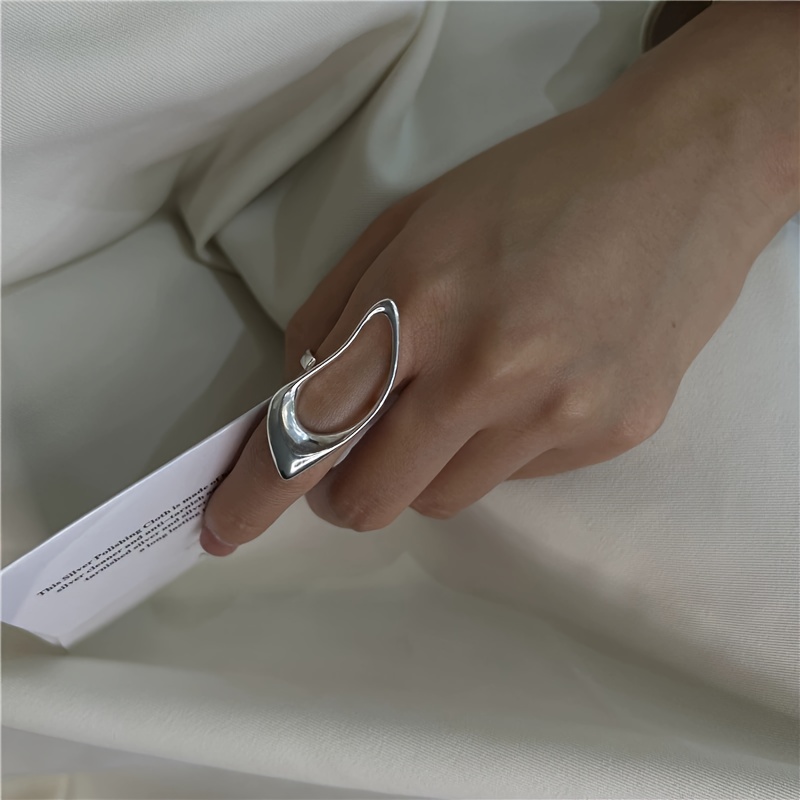 Women's Elegant Irregular Open-End Stainless Steel Ring, Gift